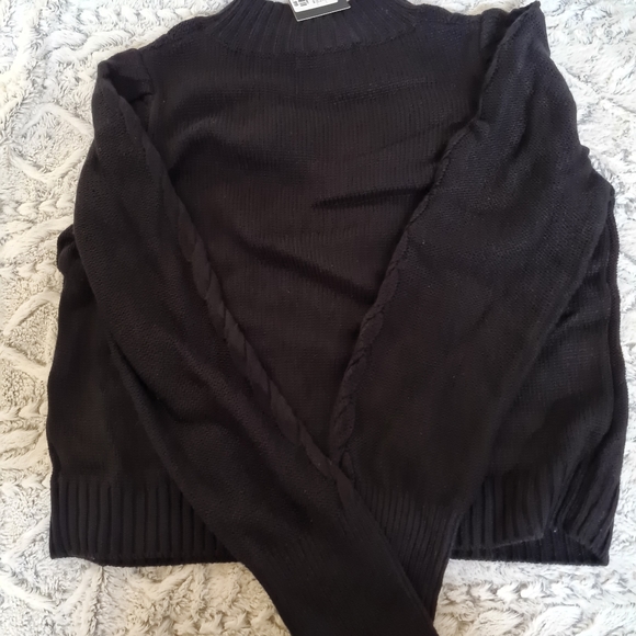 NWT Charlotte Russe Cozy Black Sweater Size M - Picture 6 of 7